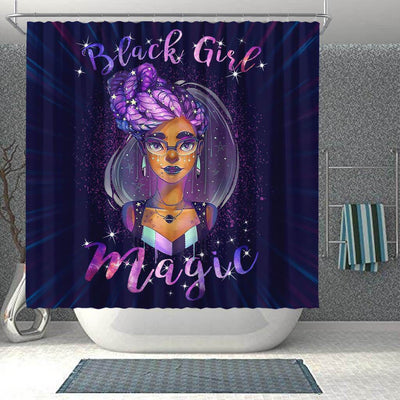 BigProStore Awesome Beautiful Black Girl Magic African American Print Shower Curtains Afro Bathroom Decor BPS064 Shower Curtain