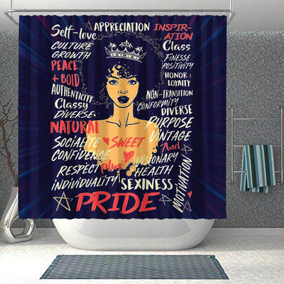BigProStore Awesome Black Girl Pride African American Art Shower Curtains Afrocentric Bathroom Accessories BPS081 Shower Curtain