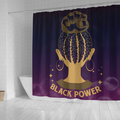 BigProStore Awesome Black Power Afro Girl African Style Shower Curtains African Bathroom Decor BPS089 Small (165x180cm | 65x72in) Shower Curtain