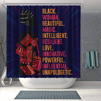 BigProStore Awesome Black Woman Beautiful Magic Intelligent Resilient African American Shower Curtain African Style Designs BPS099 Shower Curtain