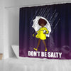 BigProStore Awesome Don't Be Salty Afro Girl African American Print Shower Curtains Afrocentric Bathroom Accessories BPS110 Small (165x180cm | 65x72in) Shower Curtain
