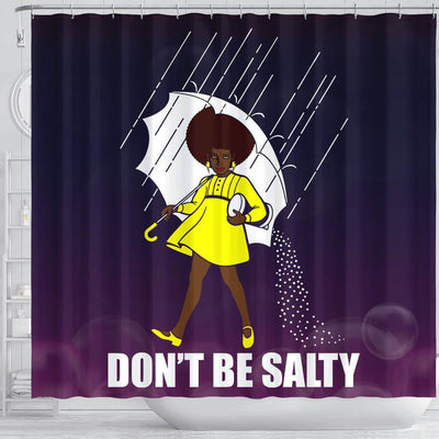 BigProStore Awesome Don't Be Salty Afro Girl African American Print Shower Curtains Afrocentric Bathroom Accessories BPS110 Shower Curtain