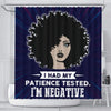 BigProStore Awesome I Had My Patience Tested I'm Negative African Style Shower Curtains Afrocentric Style Designs BPS136 Small (165x180cm | 65x72in) Shower Curtain