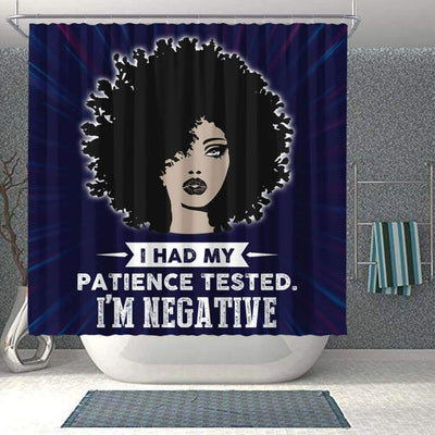 BigProStore Awesome I Had My Patience Tested I'm Negative African Style Shower Curtains Afrocentric Style Designs BPS136 Shower Curtain
