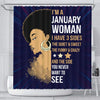 BigProStore Awesome I'm A January Woman Afro Girl African American Shower Curtain Afrocentric Bathroom Accessories BPS104 Small (165x180cm | 65x72in) Shower Curtain