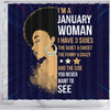 BigProStore Awesome I'm A January Woman Afro Girl African American Shower Curtain Afrocentric Bathroom Accessories BPS104 Shower Curtain