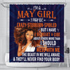 BigProStore Awesome May Girl I May Be Crazy Stubborn Spoiled Black Women African American Inspired Shower Curtains Afrocentric Bathroom Decor BPS171 Small (165x180cm | 65x72in) Shower Curtain