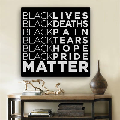 BigProStore African American Canvas Art Black Lives Deaths Pain Tears Hope Pride Matter Black History Inspired Living Room Decor Apparel