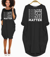 BigProStore African American Dresses Black Lives Matter Deaths Pain Tears Hope Pride Matter African Women Pocket Dress Black / S Women Dress