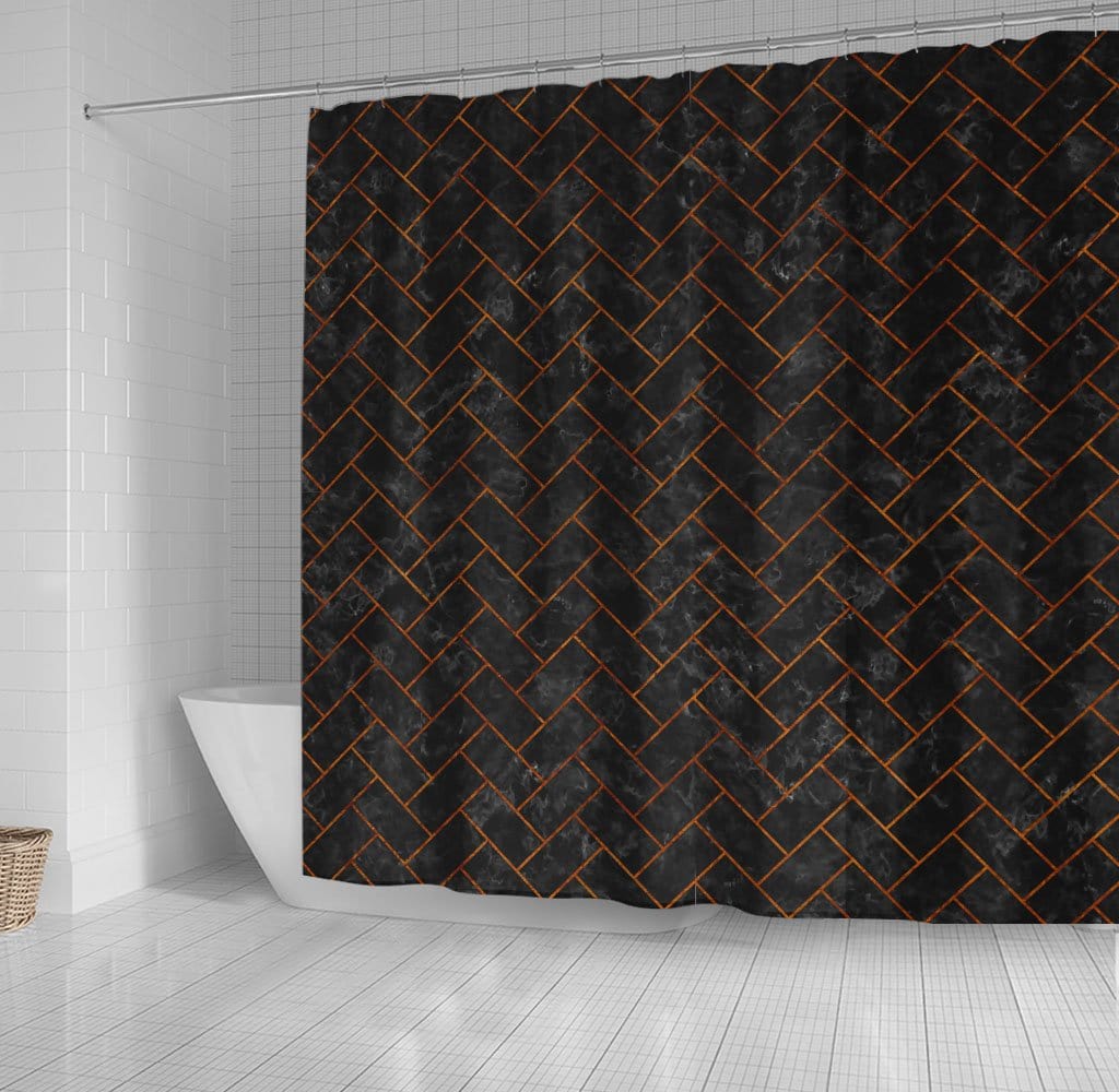 brown bathroom curtain ideas