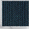 BigProStore Herringbone Bath Curtain Brick Black Marble Amp Deep Blue Wat Shower Curtain Bathroom Herringbone Shower Curtain