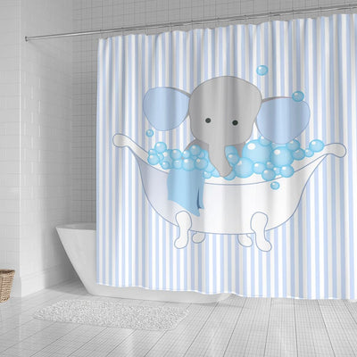 BigProStore Shower Curtains Elephant Baby Or Childs Room Elephant Small Bathroom Decor Ideas Shower Curtain