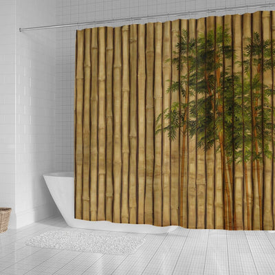 BigProStore Green Bamboo Bathroom Sets Beautiful Bamboo Shower Curtain Bathroom Sets Shower Curtain