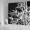 BigProStore Bamboo Bathroom Sets Fabulous Bamboo Silhouette On Black Shower Curtain Bathroom Wall Decor Ideas Shower Curtain