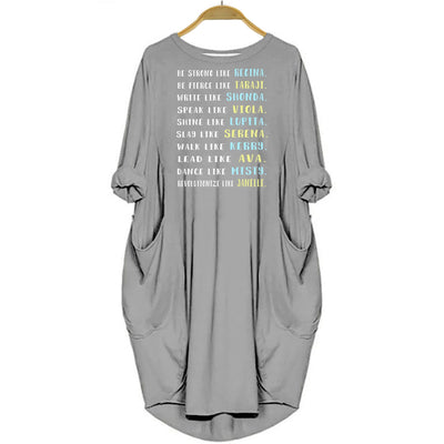 Be Strong Be Fierce Inspired African American Pocket Dress