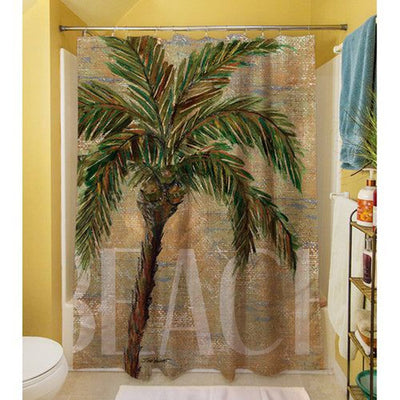 BigProStore Lifeel Tropical Shower Curtain Beach Palm Tree Polyester Shower Curtain Waterproof Bathroom Accessories 3 Sizes Palm Tree Shower Curtain / Small (165x180cm | 65x72in) Palm Tree Shower Curtain