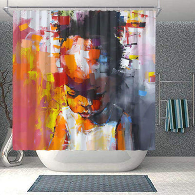 BigProStore Beautiful African American Shower Curtains Black Girl Bathroom Decor BPS0260 Small (165x180cm | 65x72in) Shower Curtain