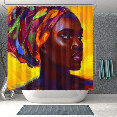 BigProStore Beautiful African Inspired Shower Curtains Afro Girl Bathroom Decor Accessories BPS0146 Small (165x180cm | 65x72in) Shower Curtain