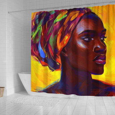 BigProStore Beautiful African Inspired Shower Curtains Afro Girl Bathroom Decor Accessories BPS0146 Shower Curtain