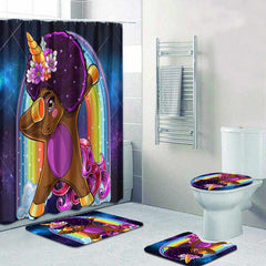 Cool African Afrocentric Pattern Art Bathroom Shower Curtain Set 4pcs –  BigProStore