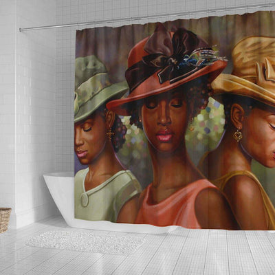 BigProStore Beautiful African Print Shower Curtains Black Girl Bathroom Decor BPS0222 Shower Curtain