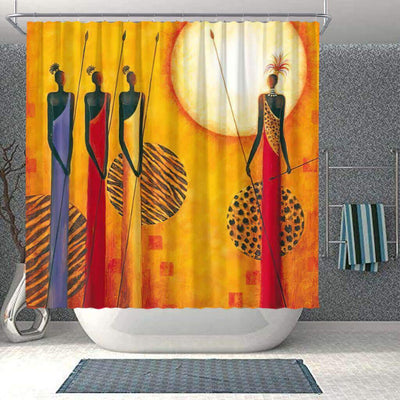 BigProStore Beautiful African Shower Curtain African Girl Bathroom Designs BPS0042 Small (165x180cm | 65x72in) Shower Curtain