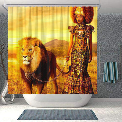 BigProStore Beautiful Afro American Shower Curtains African Lady Bathroom Decor Idea BPS0214 Small (165x180cm | 65x72in) Shower Curtain