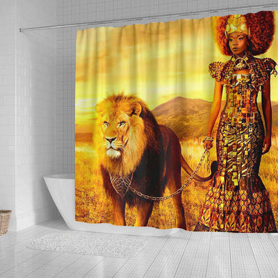 BigProStore Beautiful Afro American Shower Curtains African Lady Bathroom Decor Idea BPS0214 Shower Curtain