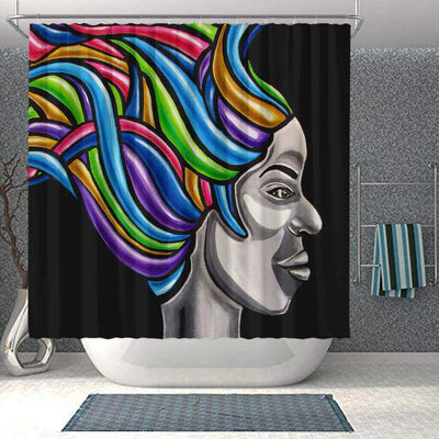 BigProStore Beautiful Afro American Shower Curtains Black Queen Bathroom Accessories BPS0254 Small (165x180cm | 65x72in) Shower Curtain