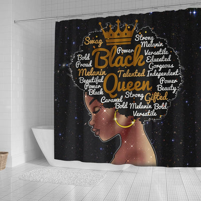 BigProStore Beautiful Black Woman African American Shower Curtain Dashiki Educated Black Women Girl Gift BPS291 Shower Curtain