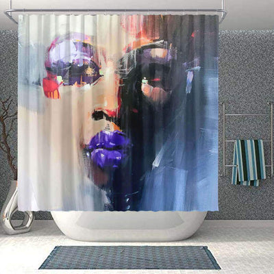 BigProStore Beautiful Natural Hair Shower Curtain African Lady Bathroom Designs BPS0212 Small (165x180cm | 65x72in) Shower Curtain