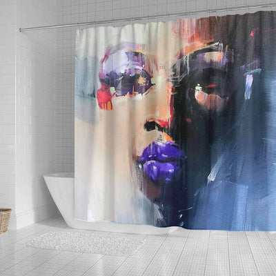 BigProStore Beautiful Natural Hair Shower Curtain African Lady Bathroom Designs BPS0212 Shower Curtain