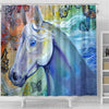 BigProStore Mystic Horse Decor Shower Curtain Marvellous Beauty In The Sky Horse Shower Curtain Bathroom Wall Decor Ideas Horse Shower Curtain