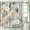 BigProStore Palm Print Shower Curtain Beige Green Palm Leaves Sage Hibiscus Flower Polyester Shower Curtain Waterproof Home Bath Decor 3 Sizes Palm Tree Shower Curtain / Small (165x180cm | 65x72in) Palm Tree Shower Curtain
