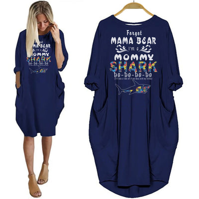 Autism Mom Women Dress Forget Mama Bear I'm A Mommy Shark Autism Awareness Designs
