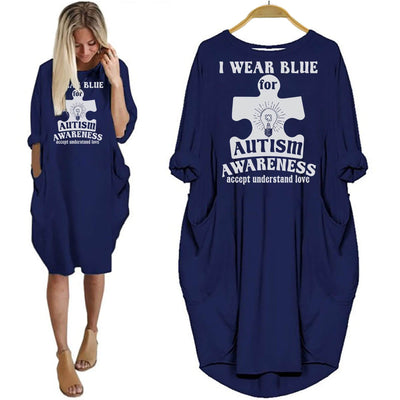 Autism Shirts I Wear Blue For Autism Awareness Accept Understand Love Women Dress