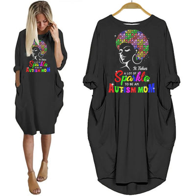 Autism Shirts It Takes A Lot Of Sparkle To Be An Autism Mom Women Dress