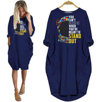 Autism Shirts You Can't Blend In When You're Meant To Stand Out Autism Awareness Design Women Dress