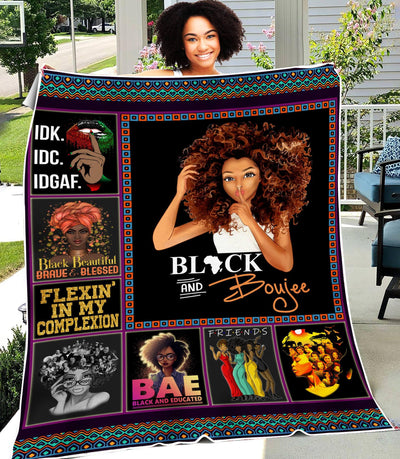 Black And Boujee Melanin Women Blanket