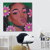 BigProStore Black History Art Beautiful African American Girl Black History Canvas Art Afrocentric Decor BPS55678 24" x 24" x 0.75" Square Canvas