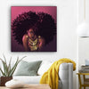 BigProStore Black History Art Beautiful Afro American Girl African American Black Art Afrocentric Decor BPS90109 12" x 12" x 0.75" Square Canvas