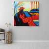 BigProStore Black History Art Beautiful Afro Girl African American Framed Art Afrocentric Decor BPS40297 16" x 16" x 0.75" Square Canvas