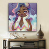 BigProStore Black History Art Beautiful Afro Girl African American Prints Afrocentric Home Decor Ideas BPS51136 12" x 12" x 0.75" Square Canvas