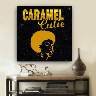 BigProStore Black History Art Beautiful Black Afro Girls African Canvas Afrocentric Decorating Ideas BPS75009 24" x 24" x 0.75" Square Canvas