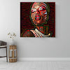 BigProStore Black History Art Beautiful Black American Girl African American Artwork On Canvas Afrocentric Living Room Ideas BPS96437 16" x 16" x 0.75" Square Canvas