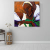 BigProStore Black History Art Beautiful Black American Woman African American Framed Art Afrocentric Home Decor Ideas BPS85764 16" x 16" x 0.75" Square Canvas