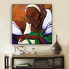 BigProStore Black History Art Beautiful Black American Woman African American Framed Art Afrocentric Home Decor Ideas BPS85764 24" x 24" x 0.75" Square Canvas