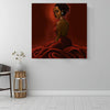 BigProStore Black History Art Beautiful Girl With Afro Abstract African Wall Art Afrocentric Living Room Ideas BPS28606 16" x 16" x 0.75" Square Canvas