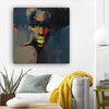 BigProStore Black History Art Beautiful Melanin Poppin Girl African American Canvas Wall Art Afrocentric Wall Decor BPS80260 12" x 12" x 0.75" Square Canvas