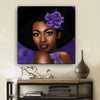 BigProStore Black History Art Cute African American Woman Modern Black Art Afrocentric Decorating Ideas BPS77749 12" x 12" x 0.75" Square Canvas